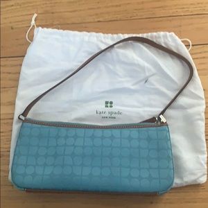 Kate Spade Geometric fabric and leather purse